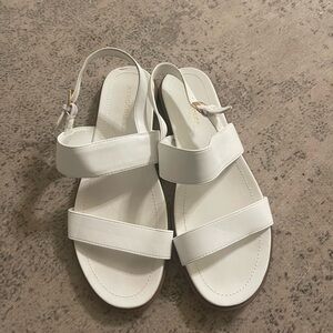White Leather Sandals